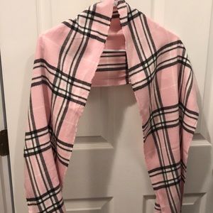 Beautiful pink checkered scarf